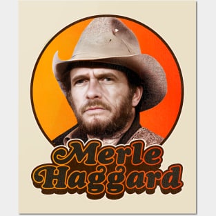 Retro Merle Haggard Legend Design Posters and Art